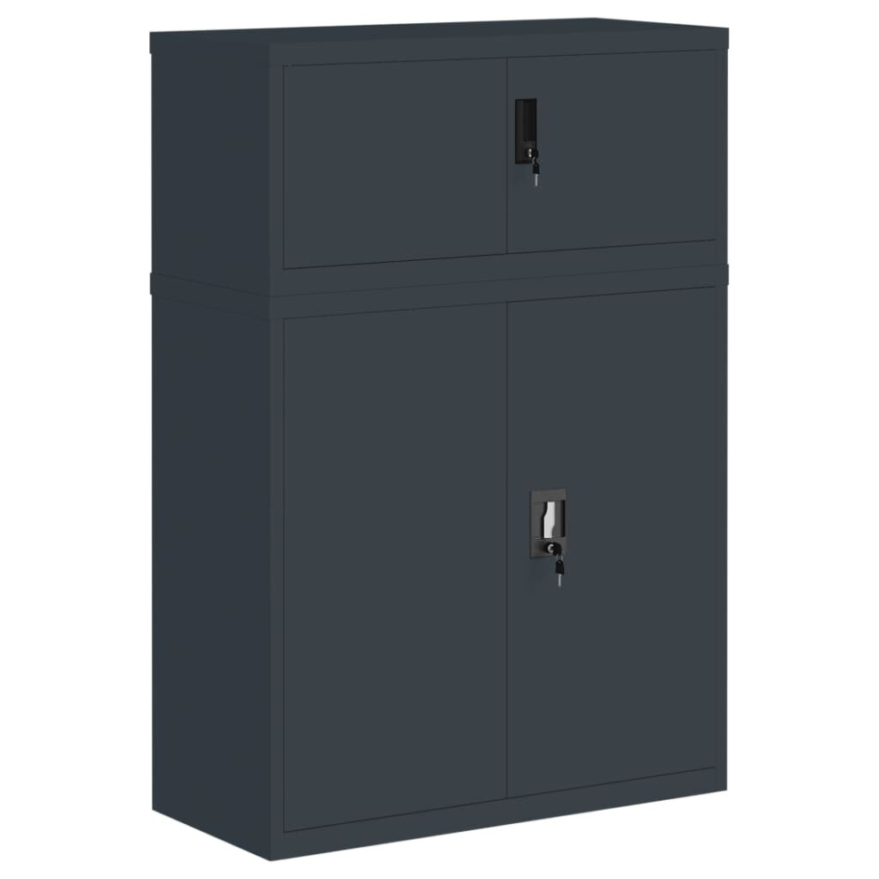 Vidaxl (Anthracite, 90 X 40 X 130 Cm) File Cabinet Storage Cabinet Office Filing Cabinet Storage Unit Steel