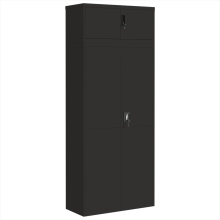 (black, 90 x 40 x 220 cm) vidaXL File Cabinet Storage Cabinet Office Filing Cabinet Storage Unit Steel