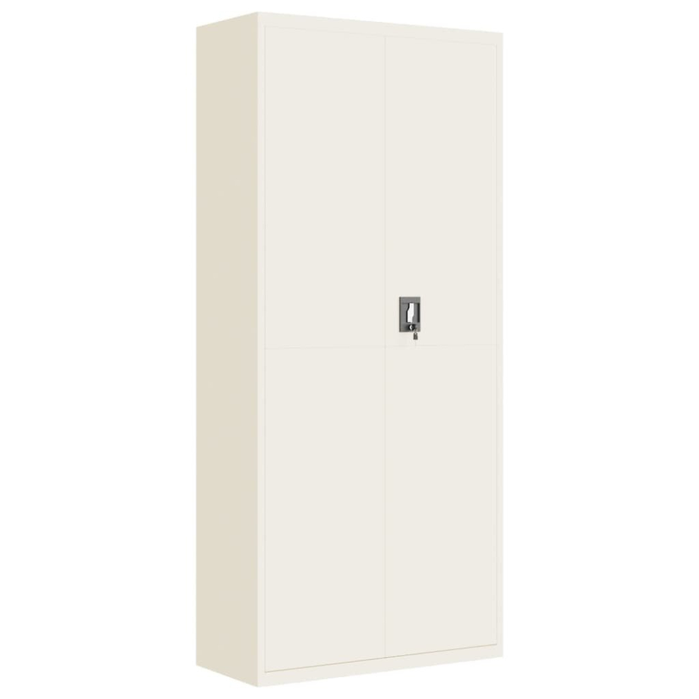 Vidaxl (White, 90 X 40 X 200 Cm) Office Cabinet Steel Filing Storage File Cabinet Cupboard Under Desk