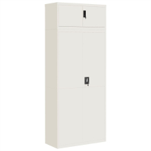 (white, 90 x 40 x 220 cm) vidaXL File Cabinet Storage Cabinet Office Filing Cabinet Storage Unit Steel