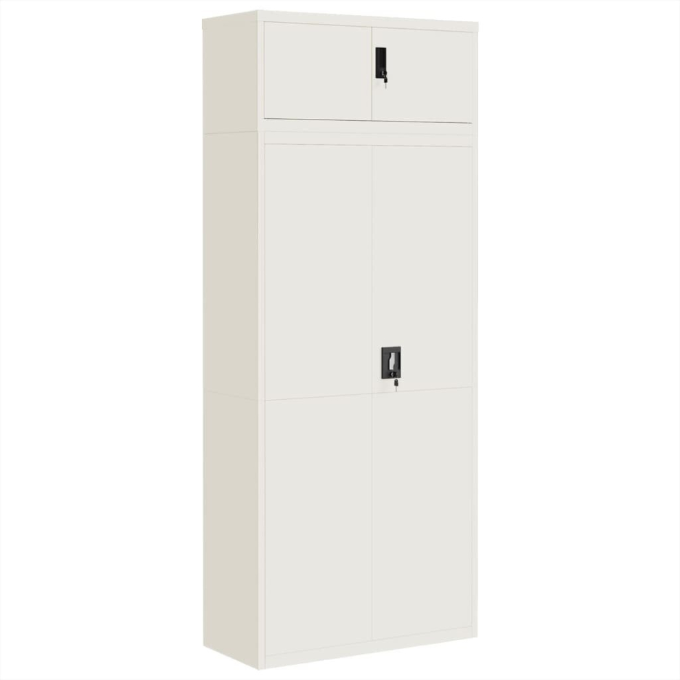 Vidaxl (White, 90 X 40 X 220 Cm) File Cabinet Storage Cabinet Office Filing Cabinet Storage Unit Steel