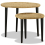 VidaXL vidaXL Round Coffee Table Set Side Table Sofa Couch Table 2 Piece Natural Jute 3
