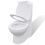 VidaXL vidaXL WC Ceramic Bathroom Corner Toilet White Soft-close Seat Water Saving 3