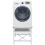 VidaXL vidaXL Washing Machine Pedestal Washing Machine Stand with Pull-Out Shelf White 7