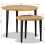 VidaXL vidaXL Round Coffee Table Set Side Table Sofa Couch Table 2 Piece Natural Jute 10