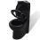 VidaXL vidaXL WC Ceramic Bathroom Corner Toilet Black Soft-close Seat Water Saving 3
