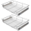 VidaXL 2 pcs Pull-Out Wire Baskets Kitchen Base Larder Units Storage Organiser 800 mm 3