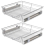 VidaXL vidaXL 2x Pull-Out Wire Baskets Silver 600mm Kitchen Utensil Holder Rack Unit 2