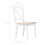 VidaXL vidaXL 6x Solid Rubber Wood Dining Chairs White and Light Wood Kitchen Seating 6