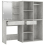 VidaXL vidaXL LED Dressing Table with 2 Cabinets Concrete Grey Engineered Wood LED 3