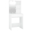 VidaXL vidaXL LED Dressing Table with Cabinet White Engineered Wood Makeup Table 7