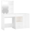 VidaXL vidaXL LED Dressing Table with Cabinet White Engineered Wood Makeup Table 4