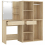VidaXL vidaXL LED Dressing Table with 2 Cabinets Sonoma Oak Engineered Wood Mirrored 5