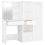 VidaXL vidaXL LED Dressing Table with 2 Cabinets White Engineered Wood Makeup Table 5
