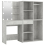 VidaXL vidaXL LED Dressing Table with 2 Cabinets Concrete Grey Engineered Wood LED 2