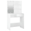 VidaXL vidaXL Dressing Table Set with LED White Engineered Wood Makeup Vanity Desk 8