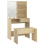 VidaXL vidaXL Dressing Table Set with LED Sonoma Oak Engineered Wood Makeup Table 3