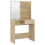 VidaXL vidaXL Dressing Table Set with LED Sonoma Oak Engineered Wood Makeup Table 8