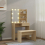 VidaXL vidaXL Dressing Table Set with LED Sonoma Oak Engineered Wood Makeup Table 4