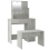 VidaXL vidaXL Dressing Table Set with LED Mirror – Concrete Grey Engineered Wood, Includes Stool 3114118 6