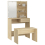 VidaXL vidaXL Dressing Table Set with LED Sonoma Oak Engineered Wood Makeup Table 5