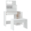 VidaXL vidaXL Dressing Table Set with LED White Engineered Wood Makeup Vanity Desk 7