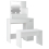 VidaXL vidaXL Dressing Table Set with LED White Engineered Wood Makeup Vanity Desk 4