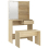 VidaXL vidaXL Dressing Table Set with LED Sonoma Oak Engineered Wood Makeup Table 7