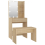 VidaXL vidaXL Dressing Table Set with LED Sonoma Oak Engineered Wood Makeup Table 6