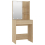 VidaXL vidaXL Dressing Table Set with LED Sonoma Oak Engineered Wood Makeup Table 7