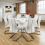 2 Leather Cantilever Dining Chairs White 3