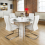2 Leather Cantilever Dining Chairs White 6