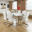 2 Leather Cantilever Dining Chairs White 7