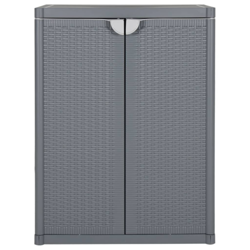 VidaXL vidaXL Gartenschrank Grau 65x45x88 cm PP Rattan-Optik 2