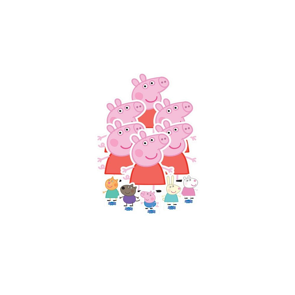 Peppa Pig Table Top Cutout Decorations - Pack of 11
