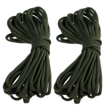 2X 7 Rope Paracord Parachute Rope Resistant Camping Survival Color: Green Length: 15M