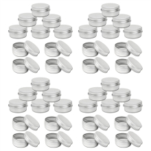 PACK of 100 - 15Ml Aluminium Tin Make Up Candle Pots Capacity Empty Big Cosmetic/Candle/