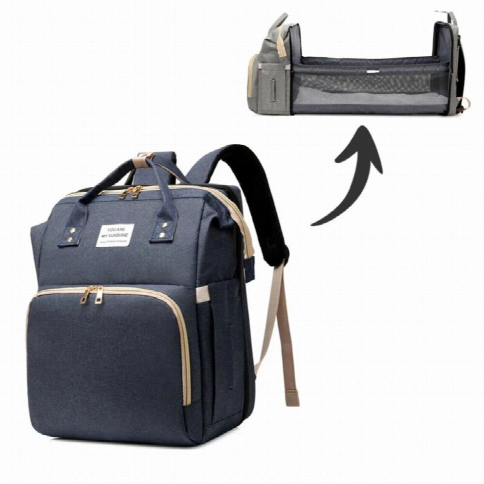 Folding Mummy Bag Lightweight Portable Folding Crib Bed Large-capacity Baby Backpack Female Mommy Outting Bag Bolsa Feminina