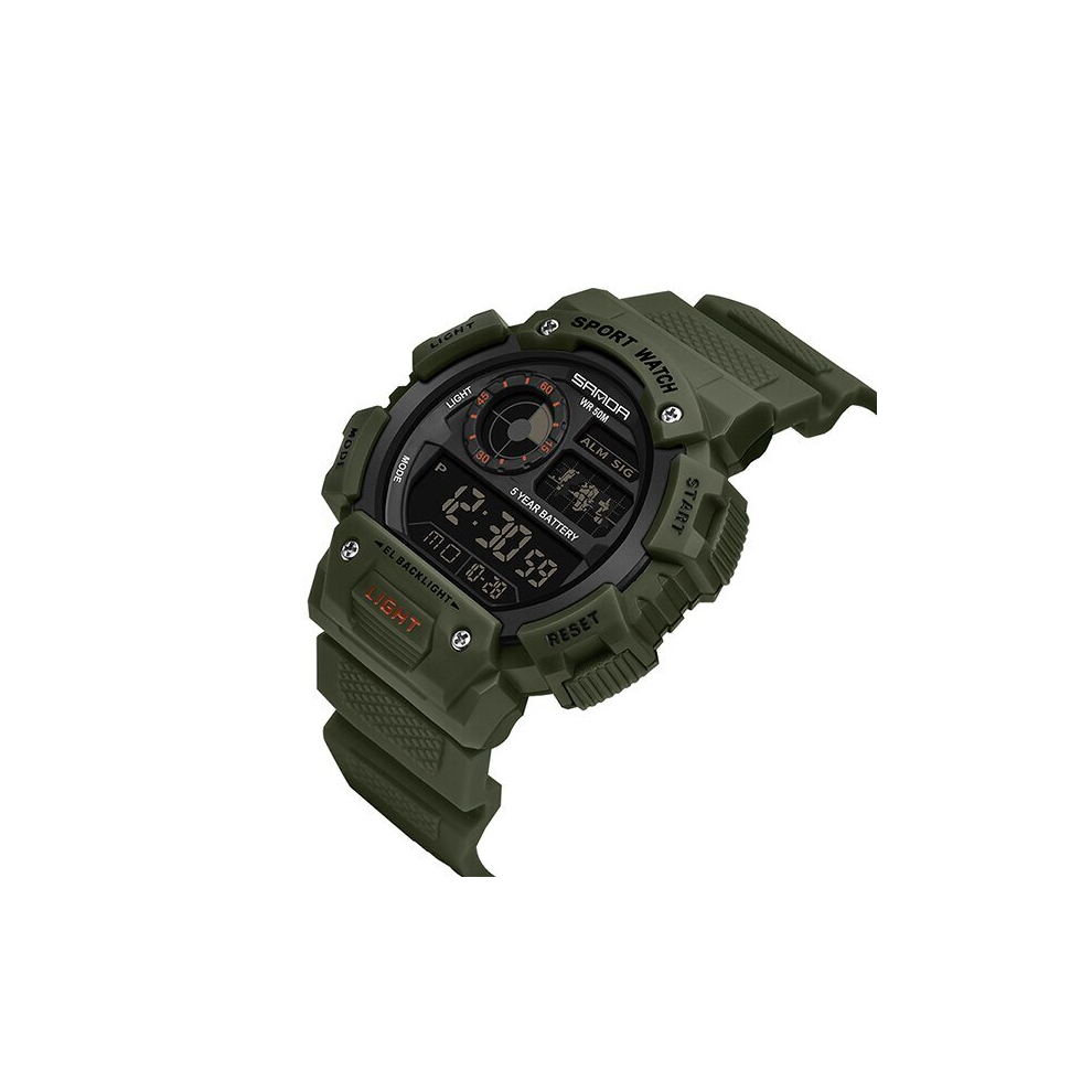 (Green Watch) SANDA Brand G Style Men Digital Watch Shock Military Sports Watches Fashion