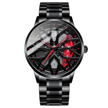 (AMG-C43-Red-G) Original Wheel Rim Hub Watches Men Super Car Rim Hub Men Quartz Watch