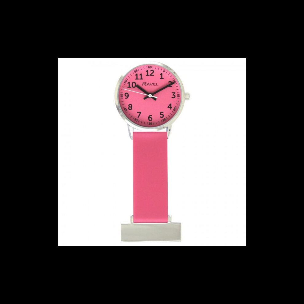 Ravel Pink Silicone Nurses Fob Watch R1107.5