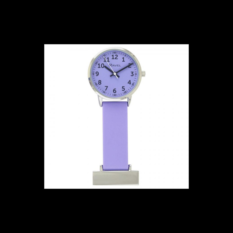 Ravel Purple Silicone Nurses Fob Watch R1107.7