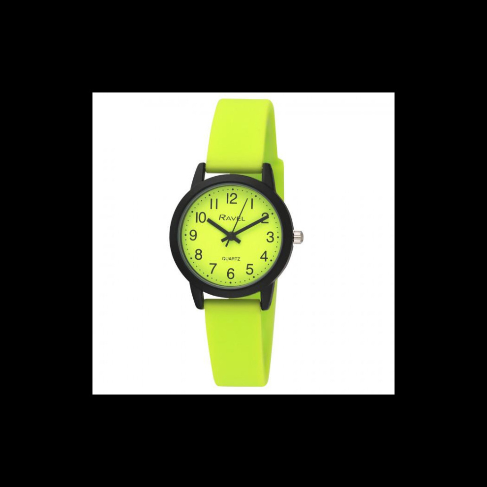Ravel Unisex Sports Lime Silicone Watch R1813.11 Green