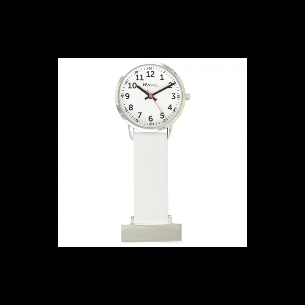 Ravel Silicone Nurses Fob Watch R1107.4 White