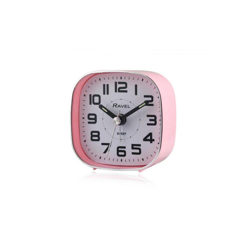 Ravel Petite Bedside Quartz Alarm Clock - Pink RC038.5