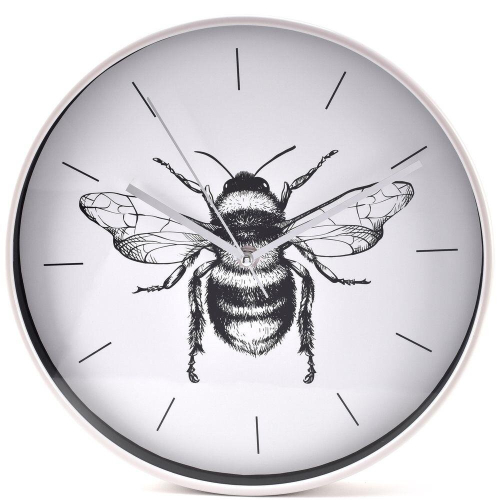 WIDDOP and Co. Hestia Bumblebee Design Grey Wall Clock 30cm Round