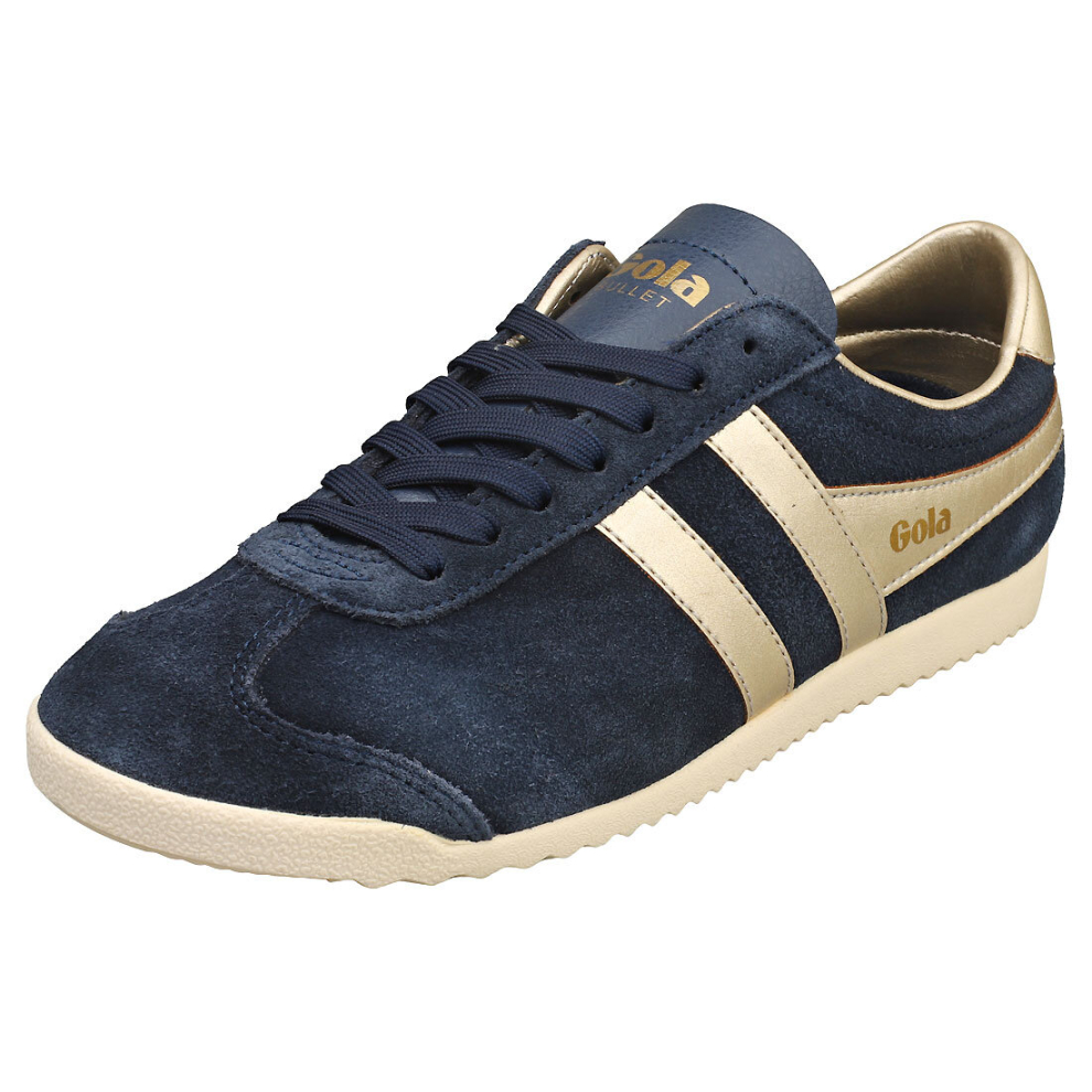 Gola Bullet Pearl Womens Casual Trainers in Navy Gold - 8 UK