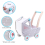 SOKA Dolls Pram Push & Pull Walking Wagon Toy Pretend Play Activity Walker 3 + 1