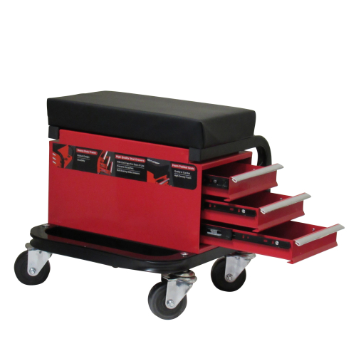 Mechanic Creeper Seat Workshop Trolley With Drawers (Padded Stool) 1