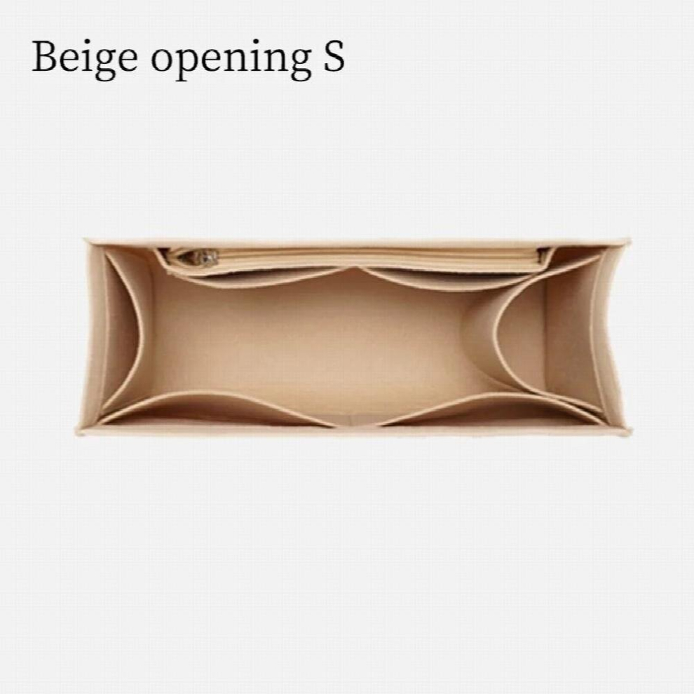 Multicoloured Bag Organizer Insert Make Up Cosmetic Bag Fits For Tote Bag Felt Cloth Bag Organizer With Zipper Handbag Tote Shaper